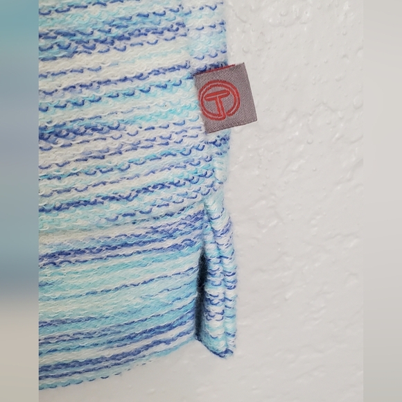 💚5/$25 NWT Talbots Blue & Lavender Striped Women's Knit Top Size XS - Picture 2 of 8
